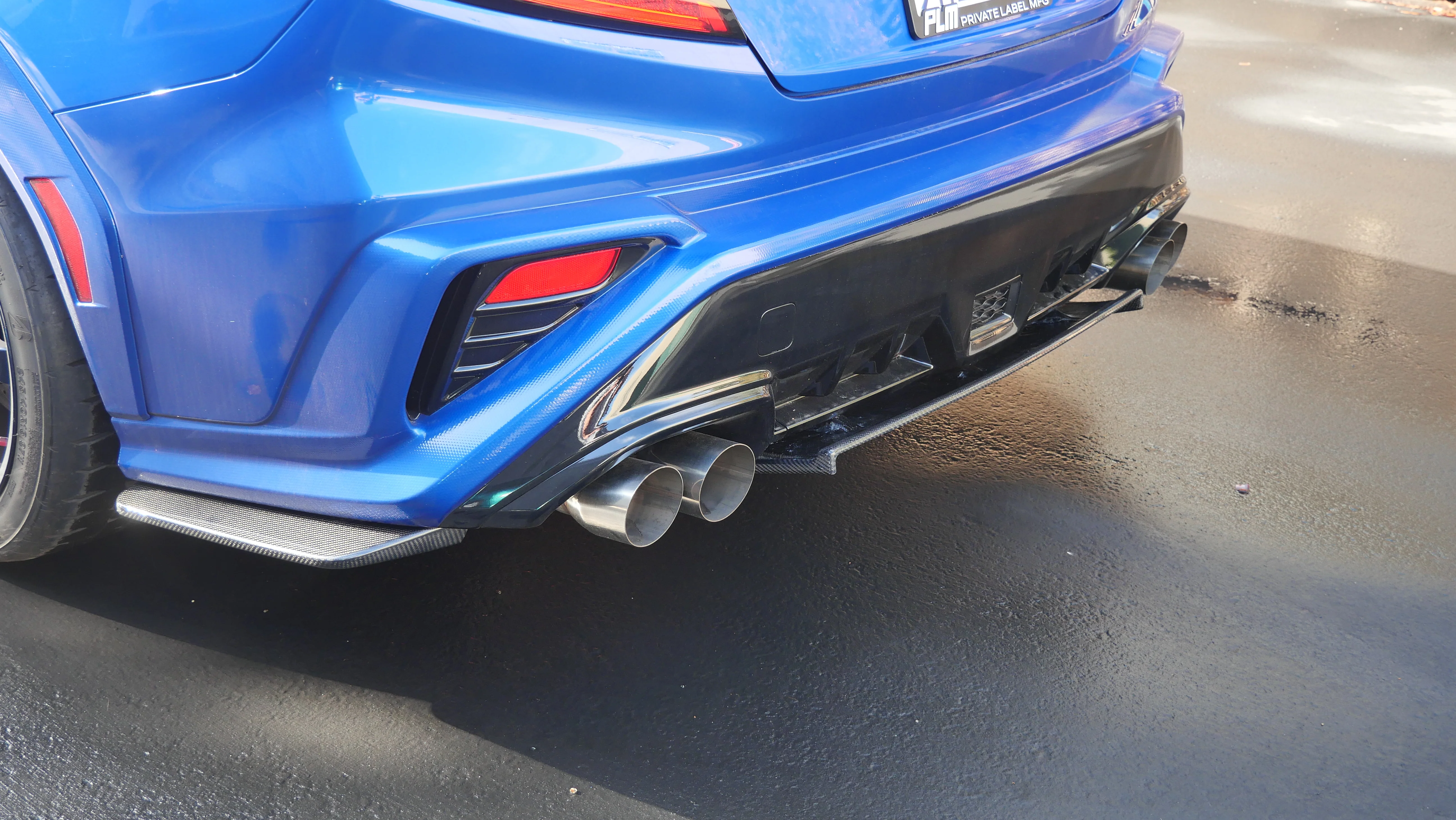 PLM 2022+ Subaru WRX VB 3-Piece Carbon Fiber Rear Diffuser - Image 4