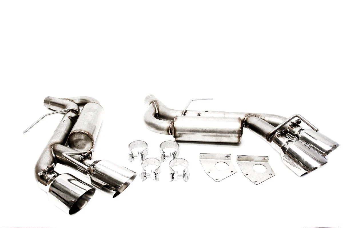 PLM Axle Back Muffler Delete Chevy Camaro V6 3.6L 2016 - 2022 Stainless Steel Quad Tips - Image 3