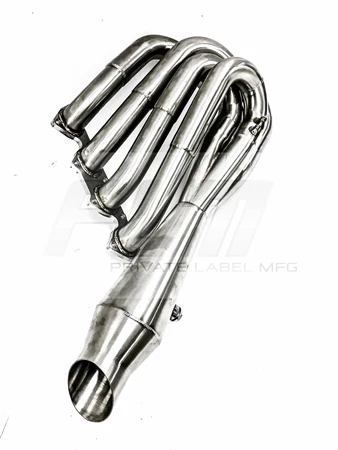 PLM Power Driven B-Series Hood Exit Race Header with 4-1 Megaphone B18 B20 - Image 3
