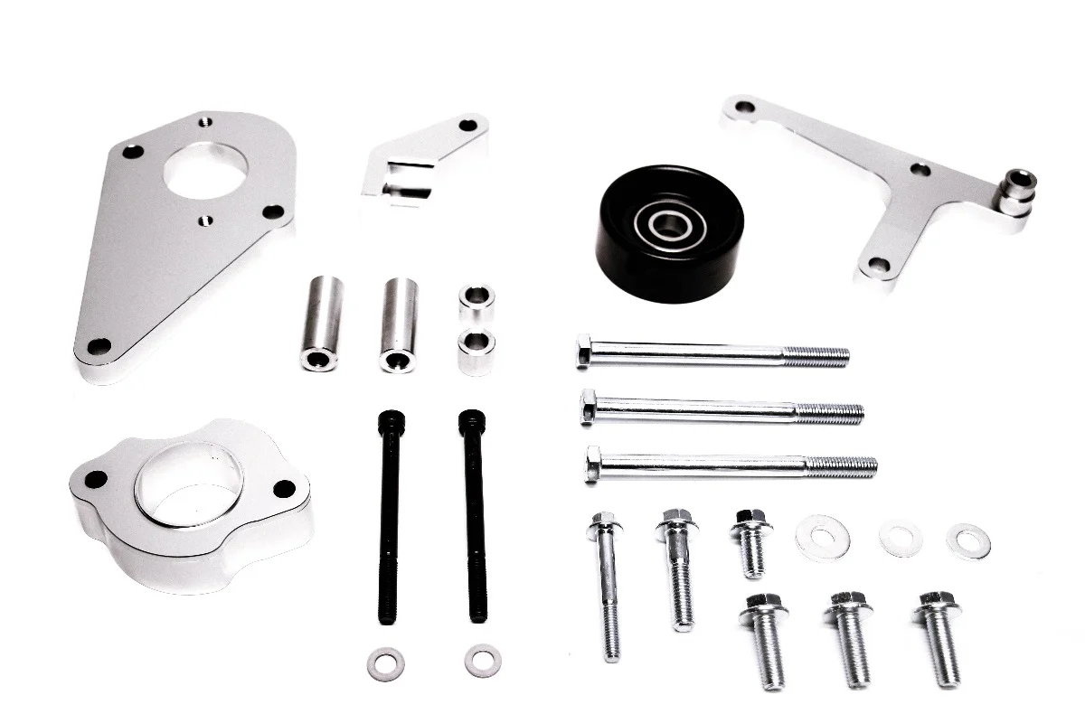 Precision Works LS Power Steering & Alternator Bracket Low Mount LSX LS1 LS2 LS3 - Image 2